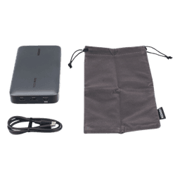 Power Bank / 20000mAh / 100W Max / 3 Salidas USB-C + USB-A / PD 3.0 / QC3.0 / Pantalla Inteligente / Carcasa Ignífuga / Gris