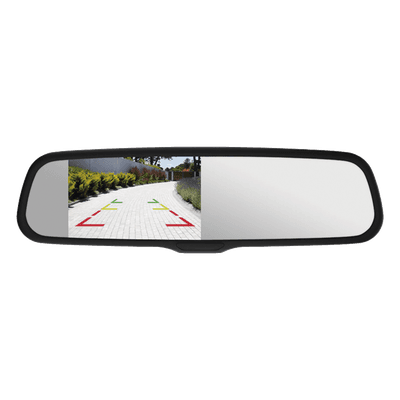 Espejo Retrovisor con Pantalla LCD / Atenuación Automática / Entradas de Video Duales / Líneas de Estacionamiento