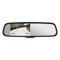 Espejo Retrovisor con Pantalla LCD / Atenuación Automática / Entradas de Video Duales / Líneas de Estacionamiento