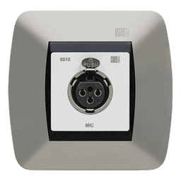 Módulo de Pared XLR / 60 mm / Alimentación Phantom 0-48 VDC / Balanceado/No Balanceado / Chasis Zincado / Blanco