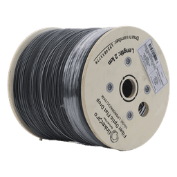 Carrete Fibra Óptica Drop / 2 km / G.657A2 / Bifibra Plana / LSZH / Dieléctrica / 2 Hilos / 6562 pies