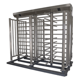 Torniquete de Cuerpo Completo Doble / Acero Inoxidable 304 / 4 Ejes / 90° Rotación / 2.31 x 1.46 x 2.2 m / 7.6 x 4.8 x 7.2 ft