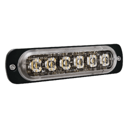 Luz Auxiliar LED / 6 LED / Rojo / Perfil Ultra Bajo 9 mm (0.35 in) / SAE J595 Clase 1 / ECE R65 / IPX7