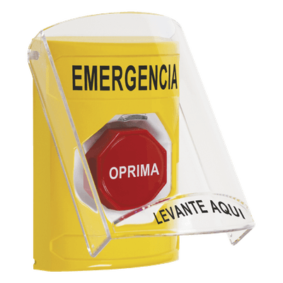 Botón de Emergencia Multipropósito / Superficie / Tapa Policarbonato / Bocina Pre-Alarma / Llave Restablecimiento / Interior