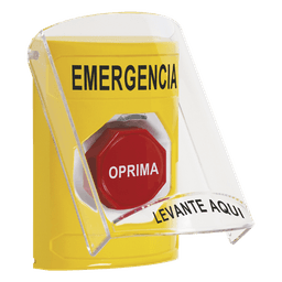 Botón de Emergencia Multipropósito / Superficie / Tapa Policarbonato / Bocina Pre-Alarma / Llave Restablecimiento / Interior