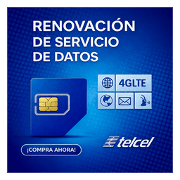 Renovación de Plan de Datos / 10 GB Mensuales / 1 Año / Roaming EUA y Canadá / Cobertura Nacional México
