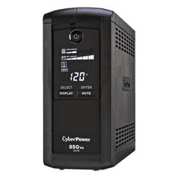 UPS Línea Interactiva / 850 VA / 510 W / 9 Tomas NEMA 5-15R / Pantalla LCD / Supresión 1080 J / Mini Torre