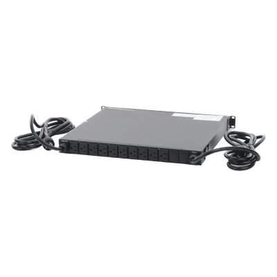 PDU Monitoreable ATS / 10 Salidas 5-15R / 20 A / 120 Vca / 1UR Horizontal / Conmutación IP / LCD 2.00 pulgadas