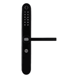 Cerradura Eléctrica Digital / Mecanismo 2885 Negro / 100 Códigos y Huellas / 3 Tarjetas Proximidad / Compatible Alexa y Google / Perfiles Aluminio 1"