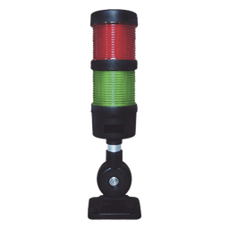 Torre LED Indicadora de Estado / 2 Niveles Rojo y Verde / Buzzer 85 dB / Voltaje Universal 110-240 VCA / Montaje 60 mm