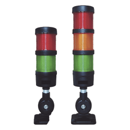 Torre LED Indicadora de Estado / 2 Niveles Rojo y Verde / Buzzer 85 dB / Voltaje Universal 110-240 VCA / Montaje 60 mm