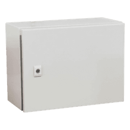 Gabinete de Acero IP66 / IK10 / 500 x 300 x 300 mm / Carga 45 kg / Placa Trasera Metálica / Cerradura con Llave