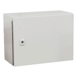 Gabinete de Acero / IP66 / IK10 / 400 x 300 x 300 mm / Carga 40 kg / Placa Trasera Metálica 2 mm / Cerradura con Llave