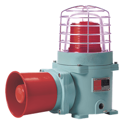 Combinación de baliza LED y sirena electrónica / Rojo fijo/flasheante / 120 dB / IP66 / Zonas peligrosas / 120 VCA