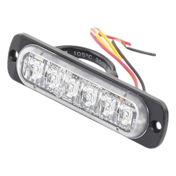 Luz Auxiliar LED / 6 LED Alta Potencia / Perfil Bajo 9 mm / SAE Clase 1 / ECE R65 / IPX7 / Sincronización 15 Unidades
