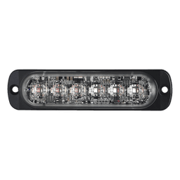 Luz Auxiliar LED / 12 LEDs / Rojo/Claro / SAE Clase 1 / ECE R65 / IPX7 / Perfil 9 mm (0.35')