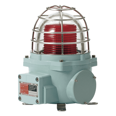 Señal Luminosa Antiexplosión LED / Rotativa / Zonas 1 y 2 / IP66 / AC-DC 12-230V / -40°C a 60°C / Ex d IIC T6 Gb
