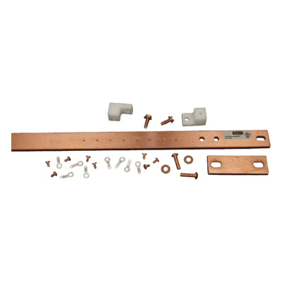 Barra de Tierra Física para Rack 19" (482.6 mm) / 1 UR / Aleación de Cobre 110 Esta