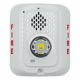 Sirena con Estrobo LED / Montaje en Pared / 2 Hilos / Candela Seleccionable 15-185 cd / Compatible SpectrAlert