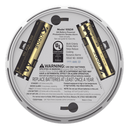 Detector de humo autónomo / Sensor fotoeléctrico / Alarma 85 dB a 3 m / Baterías AA reemplazables / Pieza individual