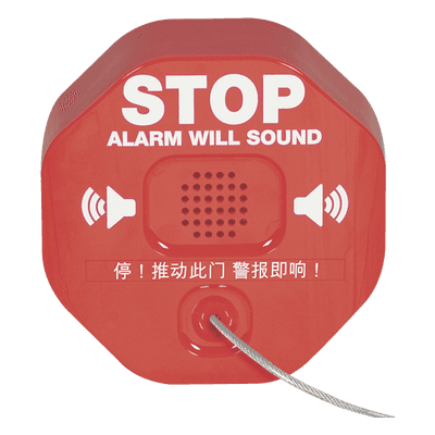 Alarma para Extintor / Sirena 95/105 dB / Detección por Remoción / Alimentación Dual 9V y 12-24 VDC / Carcasa de Policarbonato