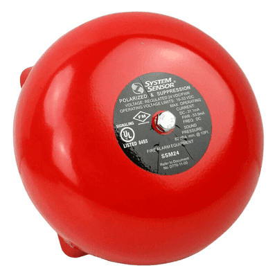Campana de Notificación para Alarma de Incendio / 10 in (25.40 cm) / 81 dB / 24 VCD / Diseño Polarizado / Pre-cableada