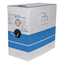 Cable UTP Cat5e / 305 m (1000 ft) / Exterior UV / 24 AWG Cobre Sólido / Fast Ethernet / PoE / Blanco