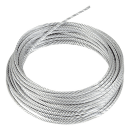 Cable de Reténida / 1/8 Pulgadas / 30 m (98.4 ft) / 600 kg / Galvanizado Clase A / 1x7