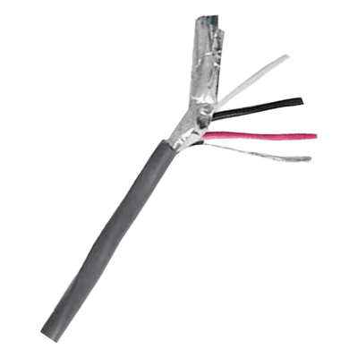 Cable Multiconductor CMR Shielded / 3C/18 AWG / Blindaje Maylar Aluminizado + Dren / Cubierta PVC Riser Antiflama / 300V / 105°C / UL 444 y UL 1666 / Control de Acceso y Comunicaciones