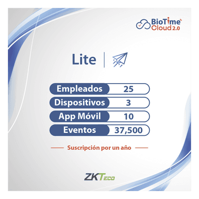 Licencia de software en la nube / 25 usuarios / 3 dispositivos / Procesamiento AWS / Dashboard en tiempo real / Cifrado TLS 1.2
