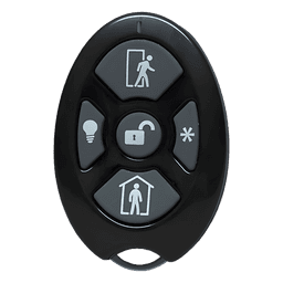 Control Remoto de Seguridad / 5 Botones Configurables / Transmisión 433.92 MHz / Encriptación AES 128-bit / Automatización Domótica / Indicador de Batería Baja