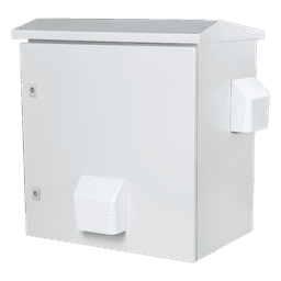 Gabinete de Acero para Exterior / IP55 / IK10 / Ventilación con Ventilador 110 VCA / 593 x 609 x 399 mm (1.95 x 2.0 x 1.31 ft) / Placa Trasera Galvanizada 550 x 565 mm