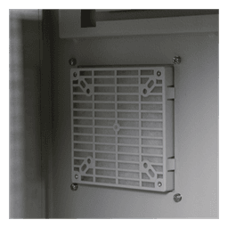 Gabinete de Acero para Exterior / IP55 / IK10 / Ventilación con Ventilador 110 VCA / 593 x 609 x 399 mm (1.95 x 2.0 x 1.31 ft) / Placa Trasera Galvanizada 550 x 565 mm