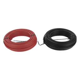 Cable Fotovoltaico / 6 mm² (10 AWG) / 1000/2000 V / 120°C / 50 m (164 ft) / Rojo y Negro / XLPE Resistente a UV