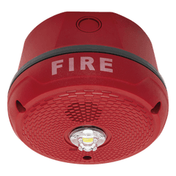 Sirena con Estroboscópico LED / Montaje en Techo / Nivel de Candelas Seleccionable / 2 Cables / Uso Exterior / Diseño de Baja Intrusión