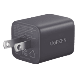 Cargador Rápido GaN / 20 W / Dual Puerto USB-C PD + USB-A QC 3.0 / Ultracompacto 43 x 33.6 x 32 mm