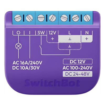 Relevador Inteligente / WiFi+BLE / Salida Contacto Seco / 16A AC / 42x36x16 mm / 138x118x52 pies / Compatible Alexa y Google Home