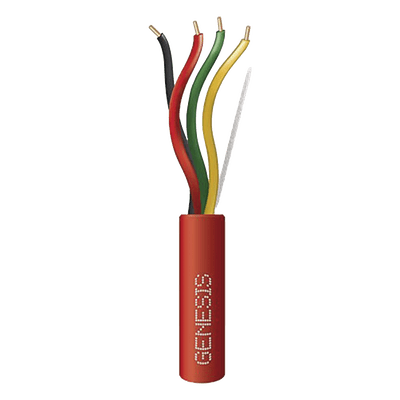 Cable Plenum para Alarmas Contra Incendio / 4 Conductores 14 AWG / 305 m (1000 ft) / FPLP-CL3P / FT6 / Resistente al Fuego