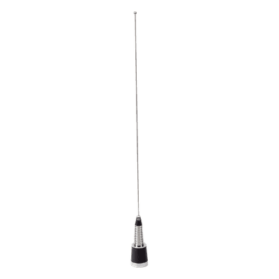 Antena Móvil VHF/UHF / Banda Ancha 132-512 MHz / 150 Watts / 1/4 de Onda / 56 cm (22 in) / NMO con Resorte