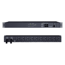 PDU ATS Medible / 10 Salidas NEMA 5-15R / 2 Entradas 120 Vca / 1UR Horizontal 19 in / Cable 3.05 m (10 ft) / 100-120 Vca