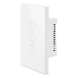 Interruptor Inteligente Wi-Fi / 3 Circuitos / 100V-250V / 2.4 GHz / Control por Voz / Panel de Vidrio Templado