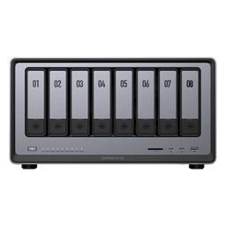 NAS Profesional / 8 Bahías SATA + 2 M.2 NVMe / Intel Core i5-1235U 10 Núcleos / 2 Puertos 10GbE / Thunderbolt 4 40 Gbps / HDMI 8K / DDR5 64 GB / PCIe 4.0 x4