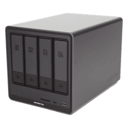 NAS 4 Bahías / Intel Pentium Gold 8505 5 Núcleos / 10GbE + 2.5GbE / DDR5 8GB Expandible a 64GB / PCIe 4.0 M.2 NVMe / USB 3.2 Gen 2 / HDMI 4K