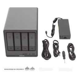 NAS 4 Bahías / Intel Pentium Gold 8505 5 Núcleos / 10GbE + 2.5GbE / DDR5 8GB Expandible a 64GB / PCIe 4.0 M.2 NVMe / USB 3.2 Gen 2 / HDMI 4K