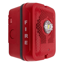 Bocina con Estrobo para Exterior / NEMA 4X / IP56 / 86 dB / 25/70 V / Estrobo 24 VCC Regulado / Color Rojo