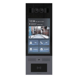 Frente de Calle IP / IK10 / IP66 / LCD 8 Pulgadas / Reconocimiento Facial / QR y PIN / 3 Puertas / Bluetooth / NFC / SIP / ONVIF