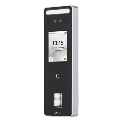Terminal Biométrica Facial / 500 Rostros 3,000 Huellas / Pantalla 2.4" / IP65 / ADMS / ZKBio Zlink