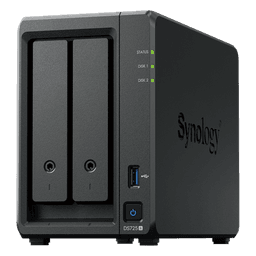 NAS de 2 Bahías / Expansible a 7 Unidades / Puerto 2.5GbE / 2 Ranuras M.2 NVMe / 276 MB/s Lectura / 224 MB/s Escritura / Procesador AMD Ryzen R1600 / 4 GB DDR4 ECC