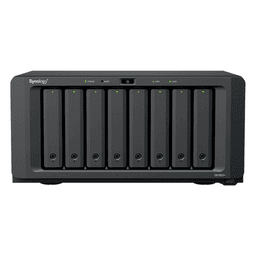NAS Empresarial / 8 Bahías / AMD Ryzen V1500B / 8 GB DDR4 ECC / 2 Puertos 2.5GbE / Expansión 10GbE/25GbE / Caché M.2 NVMe / Lectura 2,239 MB/s