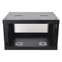 Gabinete de Pared / 6U / 19'' / 455 mm Profundidad / 80 kg Carga / Acero Reforzado / 1.49 ft Alto